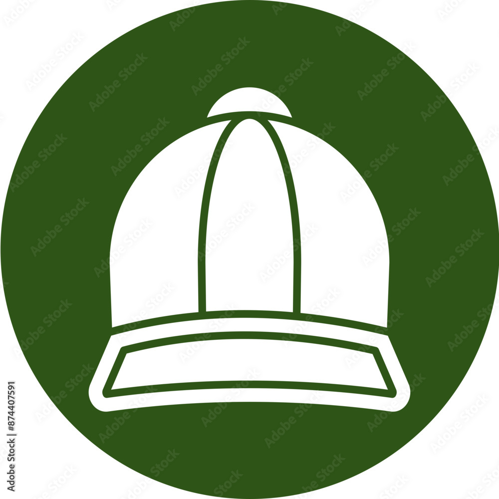 Cap Glyph Green Circle Icon Cap Glyph Green Circle Icon