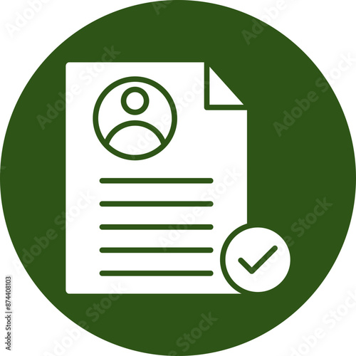 Hire Glyph Green Circle Icon