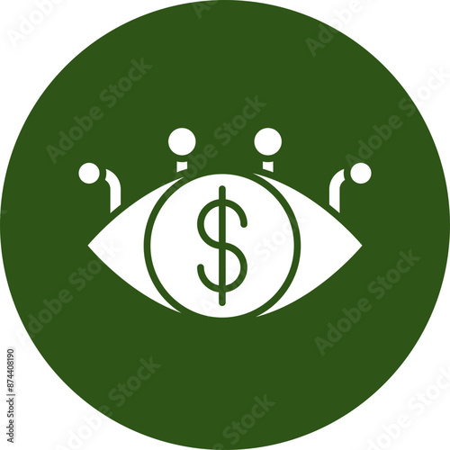 Visionary Glyph Green Circle Icon