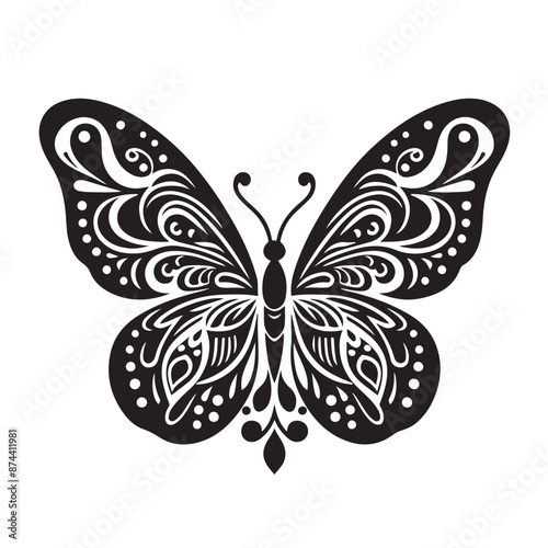 Butterfly black vector design EPS