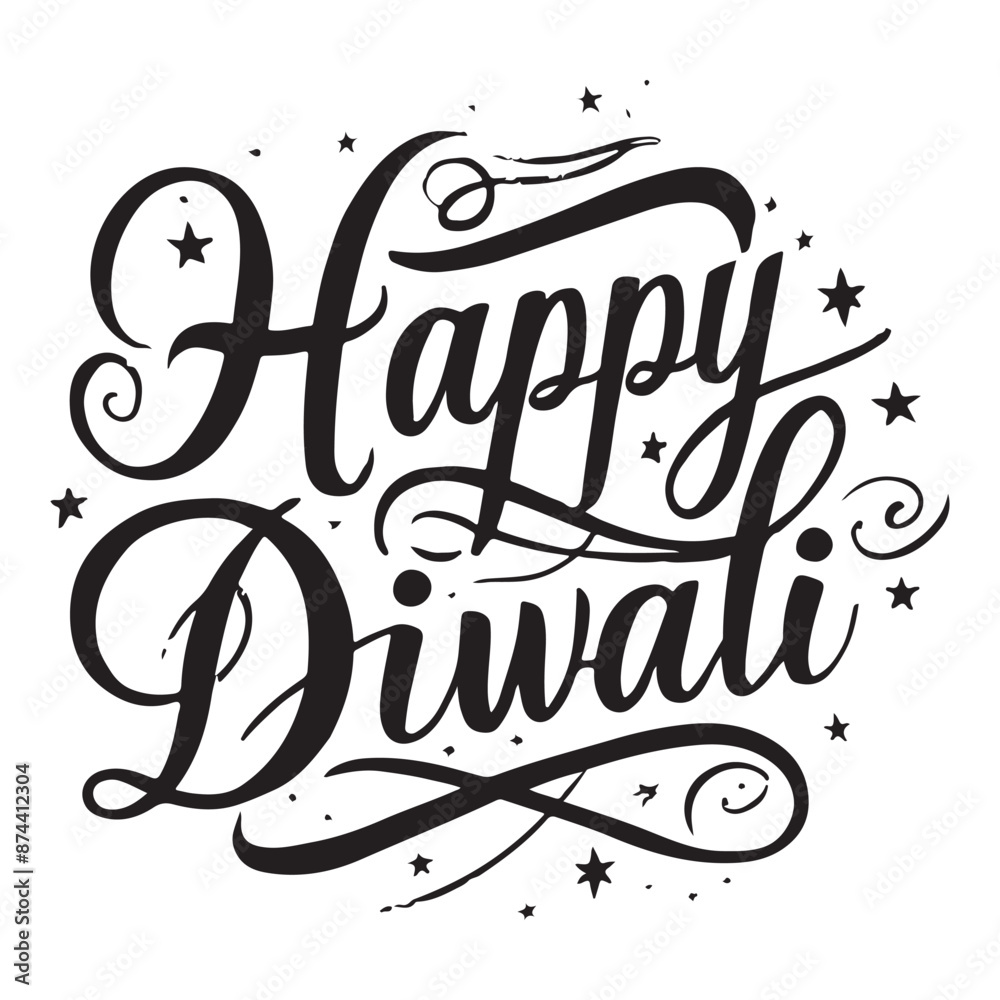 Happy Diwali Typography in vector Happy Diwali Typography in vector