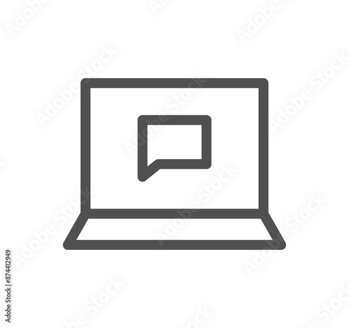 Business icon outline and linear vector.	
