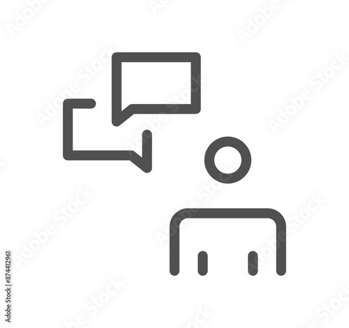 Business icon outline and linear vector.	
