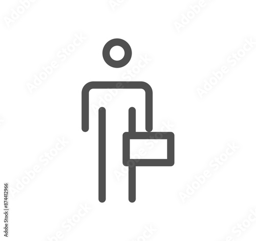 Business icon outline and linear vector.	
