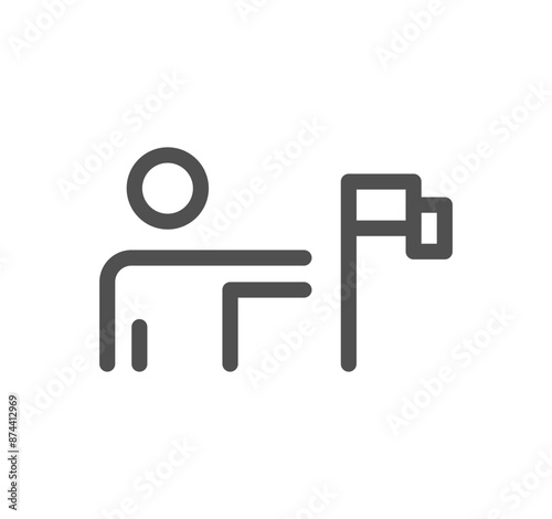 Business icon outline and linear vector.	
