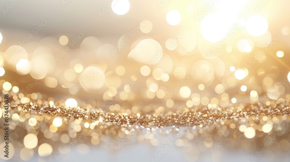 A gold glittery background with a few small gold circles A gold glittery background with a few small gold circles