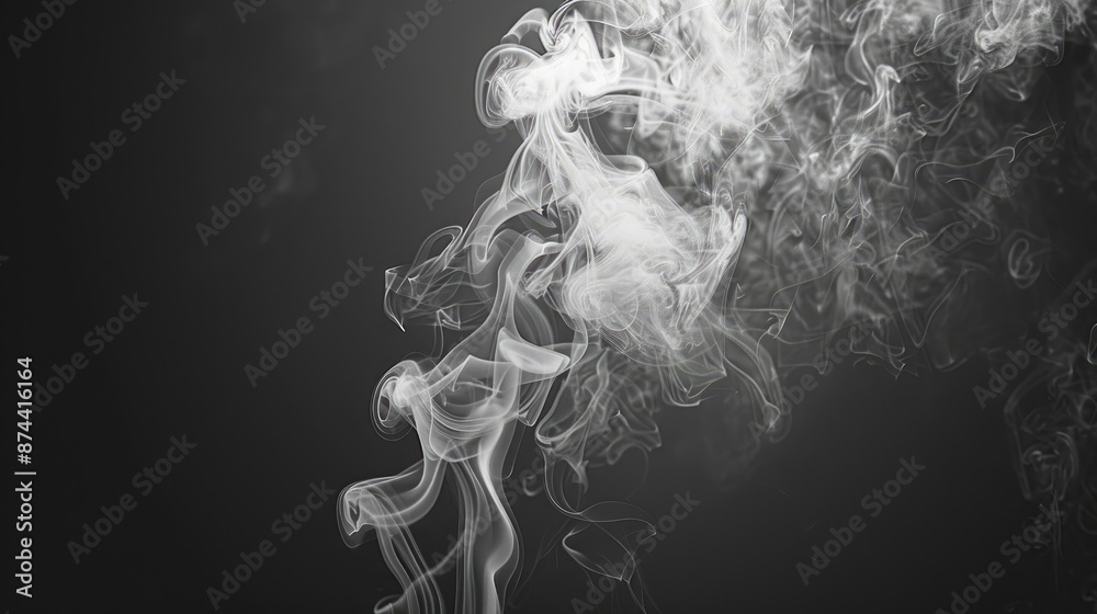 White smoke moving against a dark backdrop White smoke moving against a dark backdrop