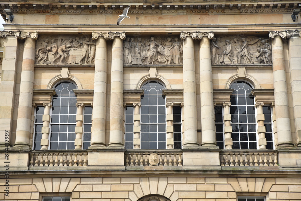 Façade néoclassique à Edimbourg. Ecosse Façade néoclassique à Edimbourg. Ecosse