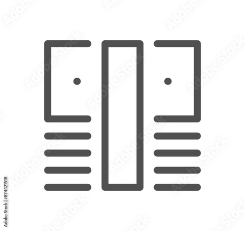 Money savings icon outline and linear vector.	