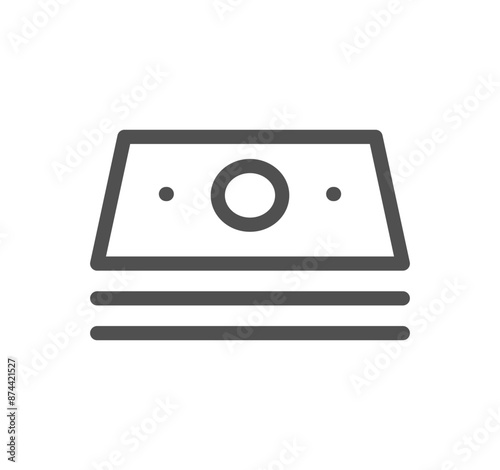 Money savings icon outline and linear vector.	