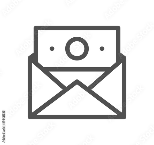 Money savings icon outline and linear vector.	