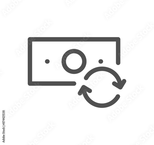 Money savings icon outline and linear vector.	