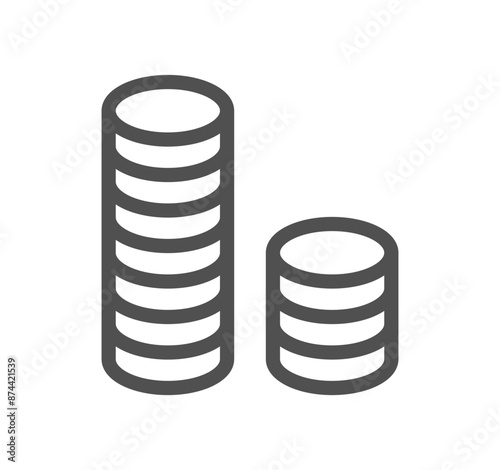Money savings icon outline and linear vector.	
