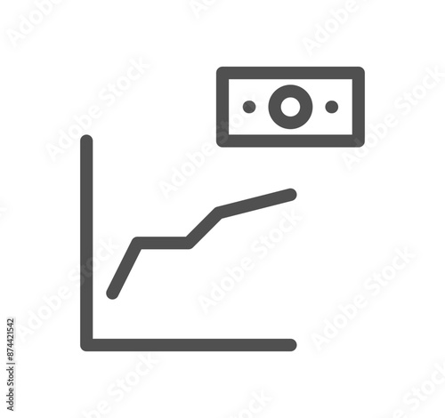 Money savings icon outline and linear vector.	