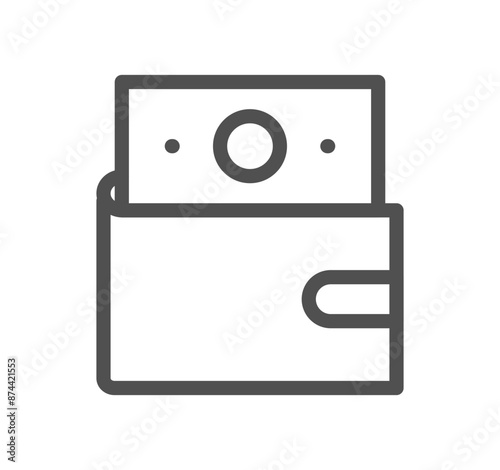Money savings icon outline and linear vector.
