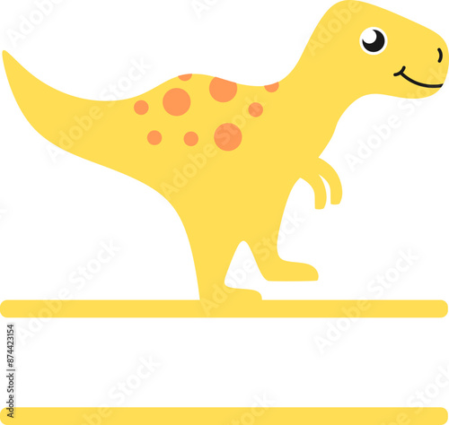 Dinosaur Split Boarder For Name or Word 