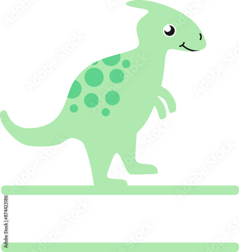 Dinosaur Split Boarder For Name or Word 