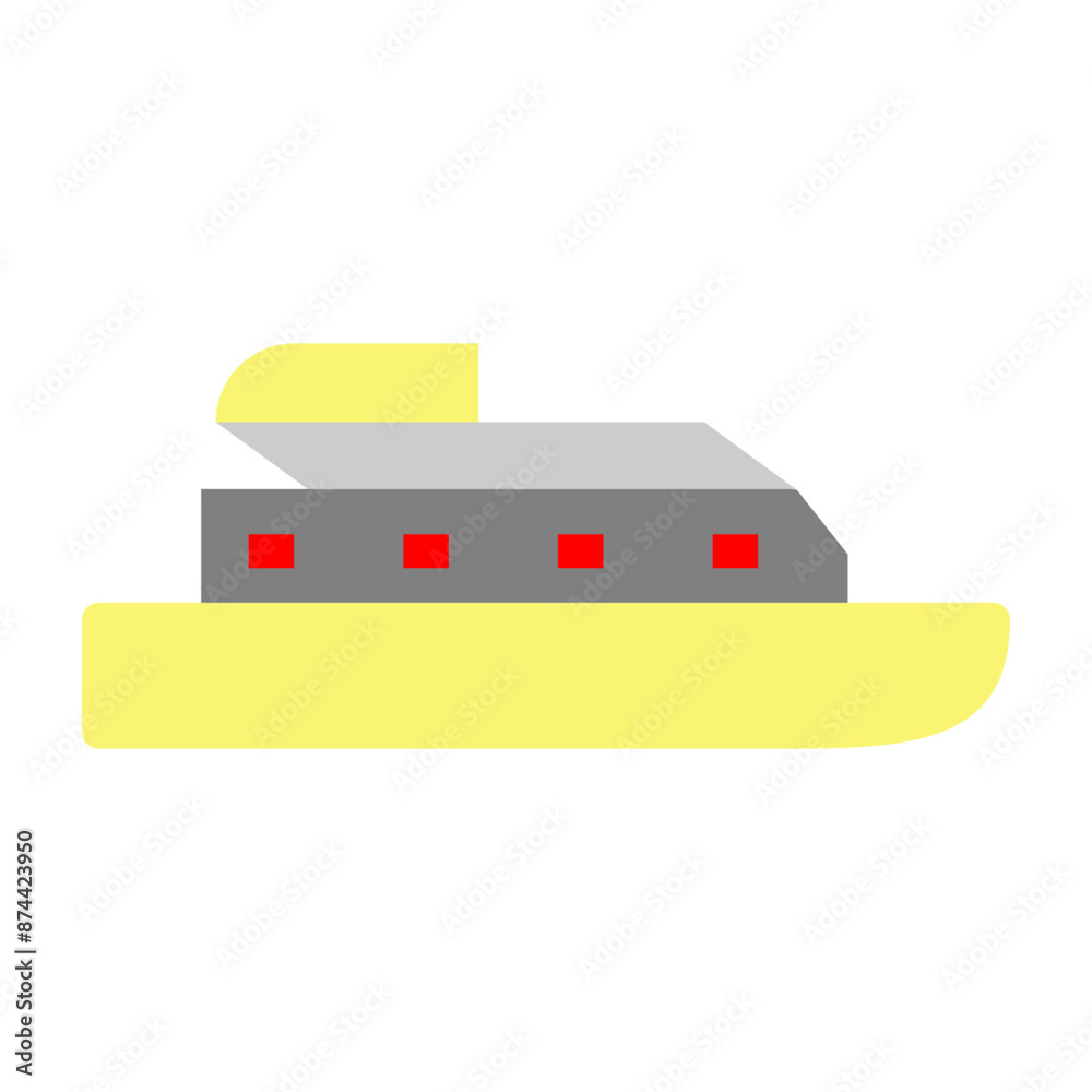 Cruise ship Vector Flat Icon Design Cruise ship Vector Flat Icon Design