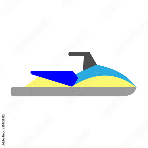 Jet ski Vector Flat Icon Design