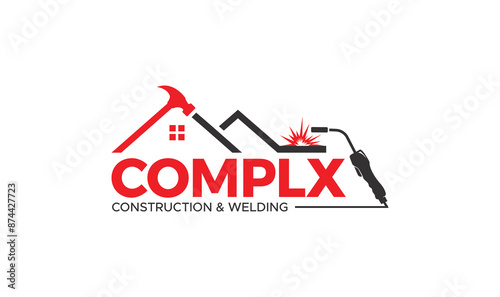 Construction and welding business modern logo template