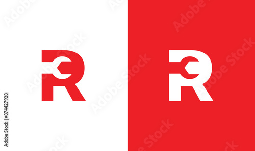 R letter construction business modern unique logo template, letter r logo