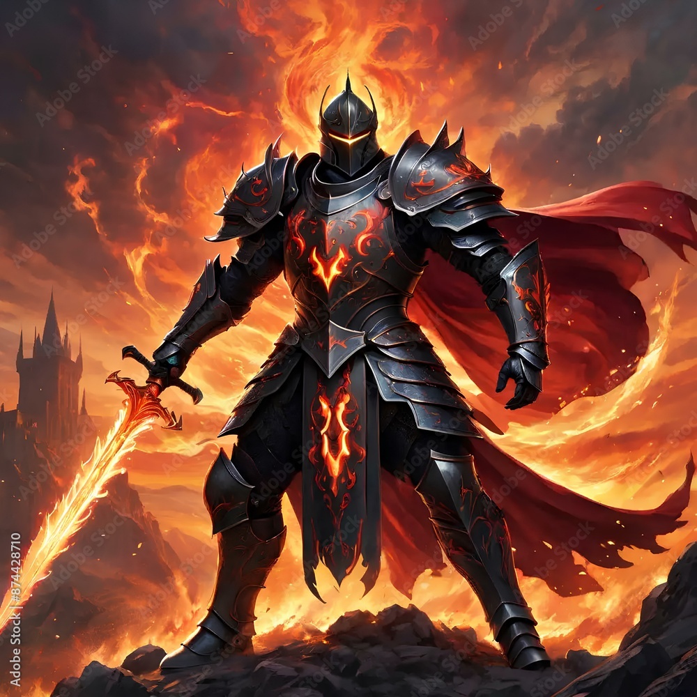 Fototapeta premium knight with sword