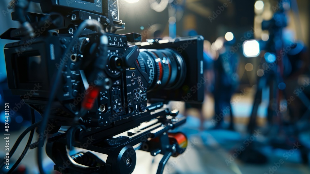 Emergency Crisis Reporting with Video Camera on Tripod Emergency Crisis Reporting with Video Camera on Tripod