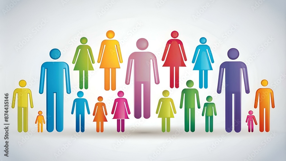 Family and people vector icons Family and people vector icons