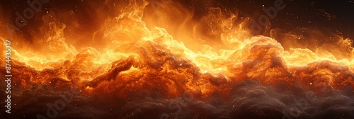 Inferno Blaze Background for Banner Design Generative AI