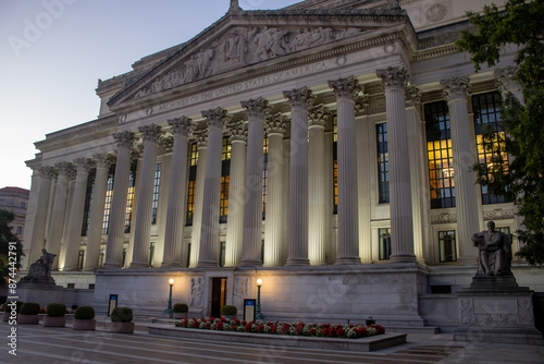 National Archives Building in the Evening