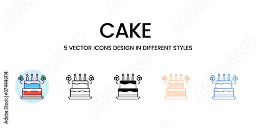 Cake  icons set vector illustration. vector stock