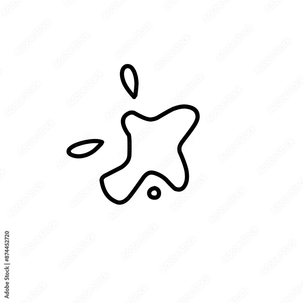 outline Splash of water or paint outline Splash of water or paint