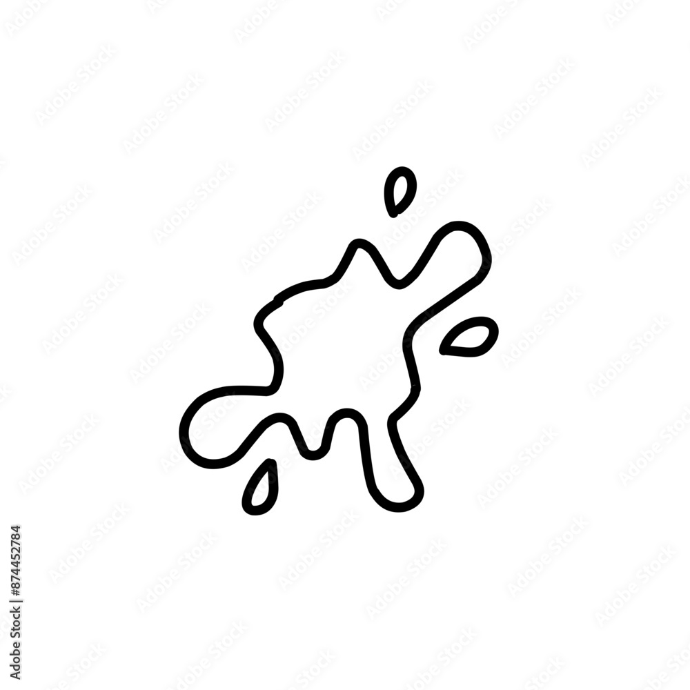outline Splash of water or paint outline Splash of water or paint