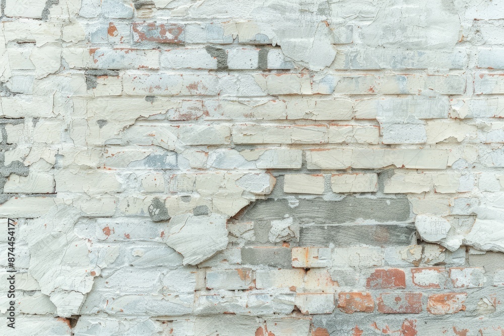 Weathered stucco and brick wall background in rural setting. Weathered stucco and brick wall background in rural setting.
