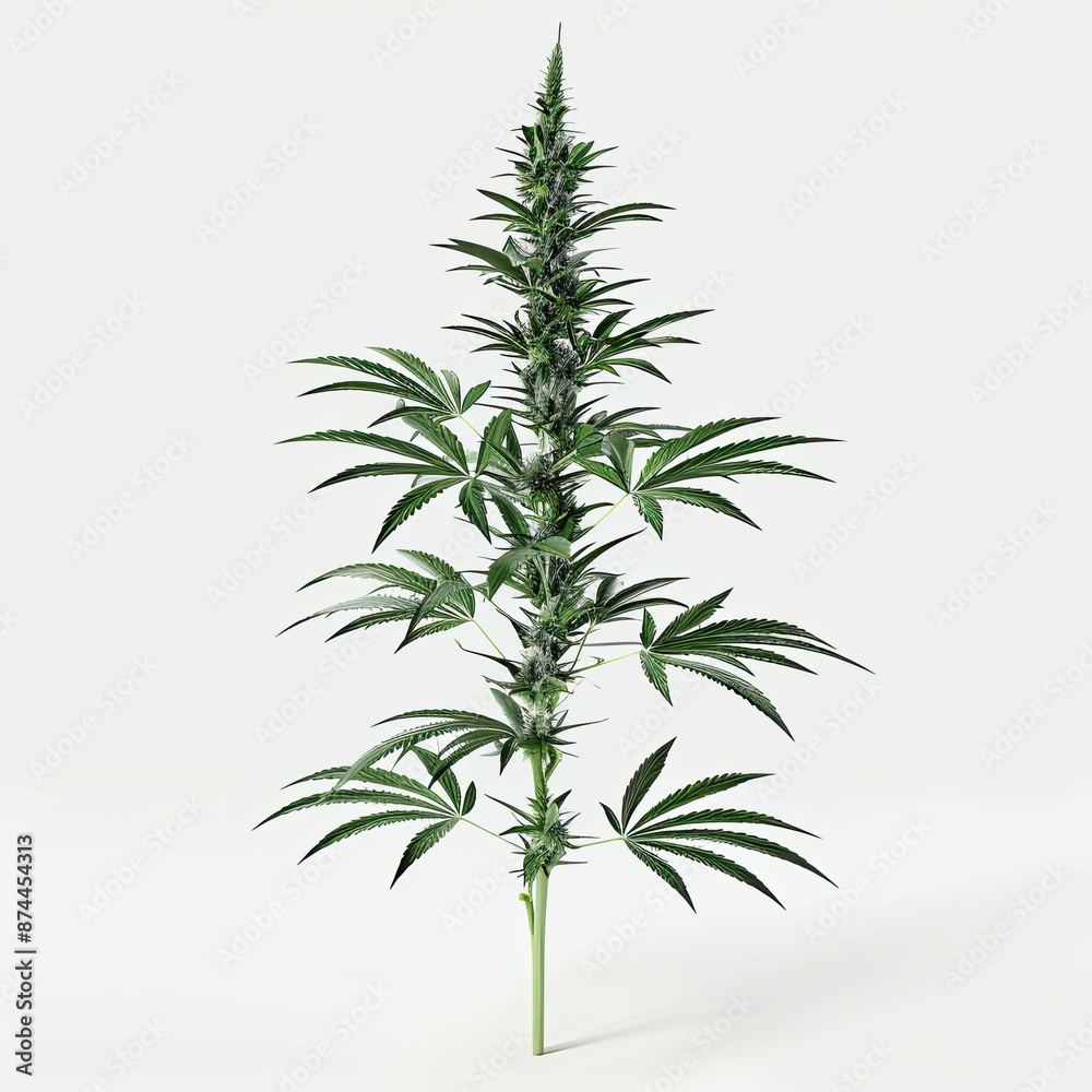 A fluffy and dense full bush plant on white background A fluffy and dense full bush plant on white background