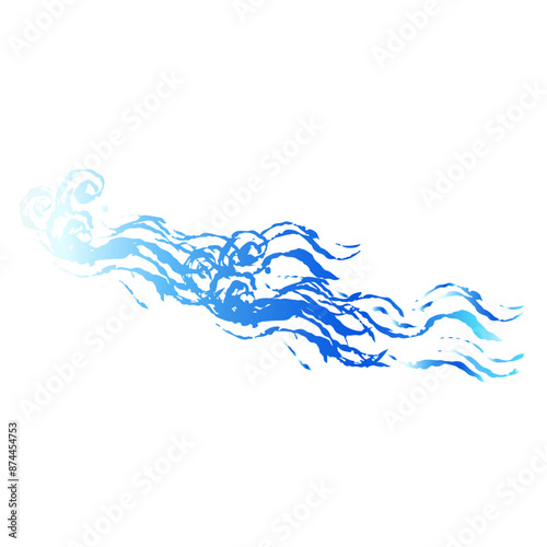 勢いのある海・波しぶきのイラスト素材　ベクター