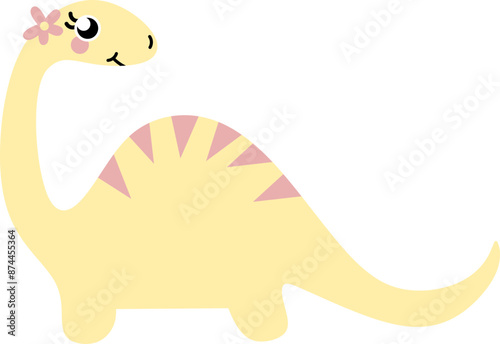 Pretty Girly Dinosaur Graphic