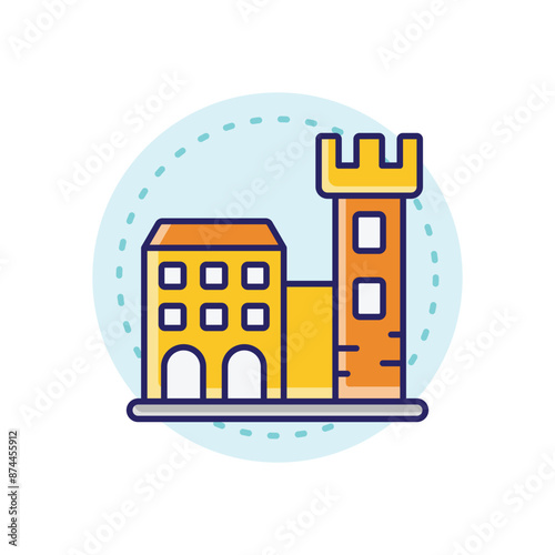 Irish Castle vector icon