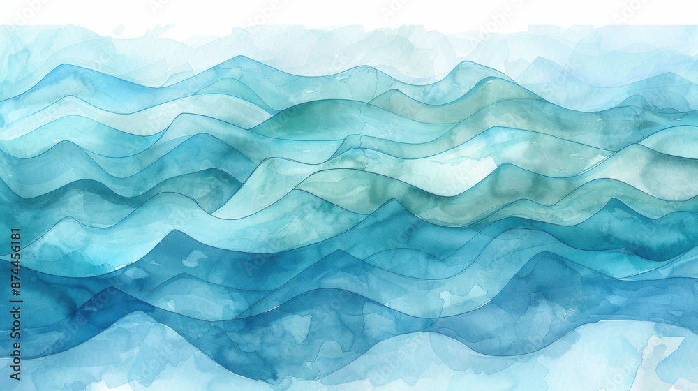 Gentle watercolor waves Gentle watercolor waves