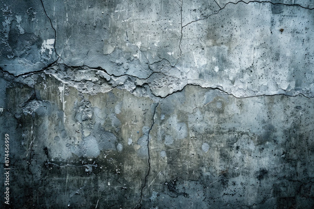 Obraz premium Grunge concrete wall with crack for design background.