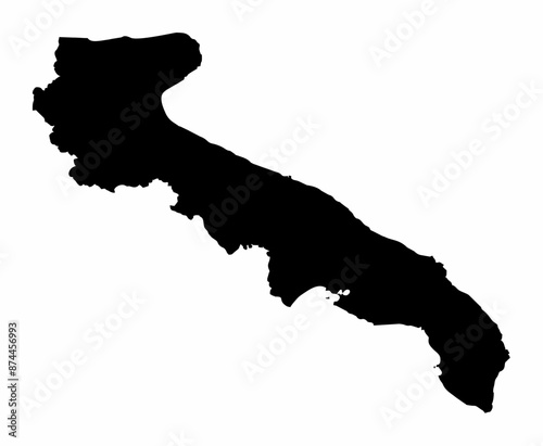 Apulia silhouette map