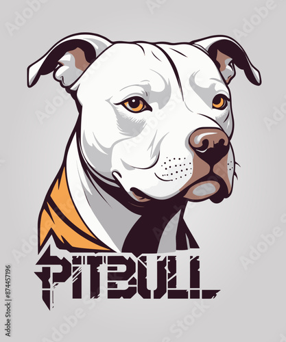 Pitbull Dog Slogan Retro Print, Pop art  Modern t shirt Design Vector Illustration. PDF, PNG,JPG, EPS, AI
