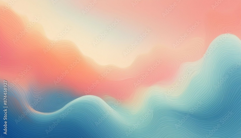 Sky blue azure teal pink coral peach beige white abstract background. Color gradient ombre blur. Light pale pastel soft shade. Rough grain noise. Matt brushed shimmer. Liquid water. Design. Minimal. Sky blue azure teal pink coral peach beige white abstract background. Color gradient ombre blur. Light pale pastel soft shade. Rough grain noise. Matt brushed shimmer. Liquid water. Design. Minimal.