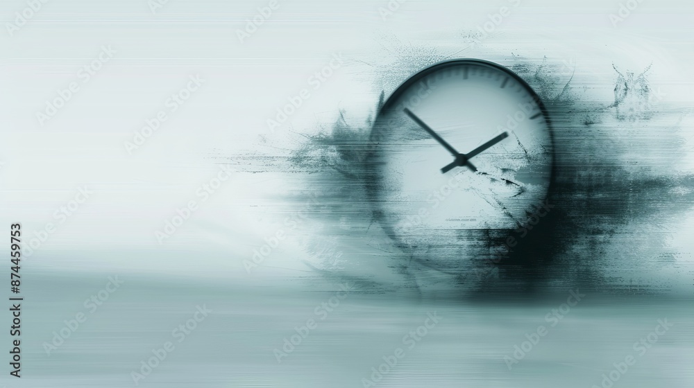 custom made wallpaper toronto digitalAbstract Clock in Motion Blur