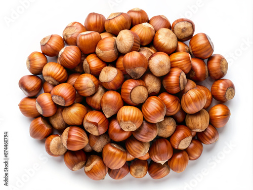 food background hazelnut closeup top view