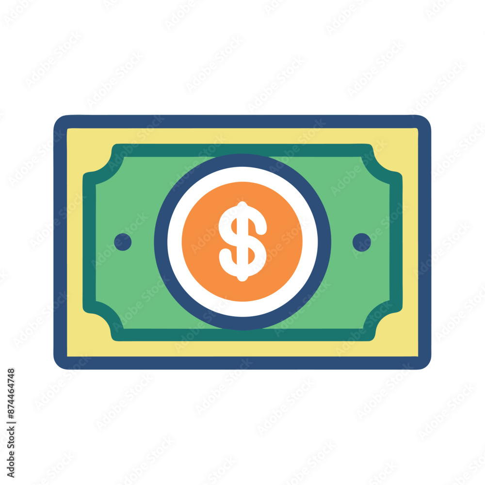 Cash Money Dollar vector illustration icon for UI design web development Cash Money Dollar vector illustration icon for UI design web development