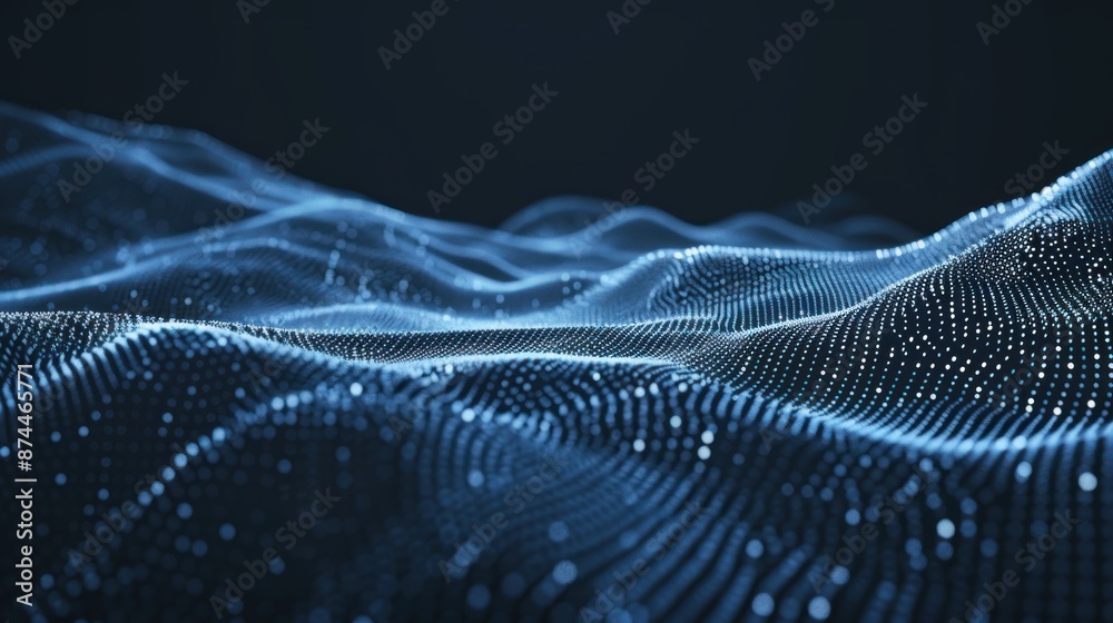 Abstract Blue Digital Waves Abstract Blue Digital Waves