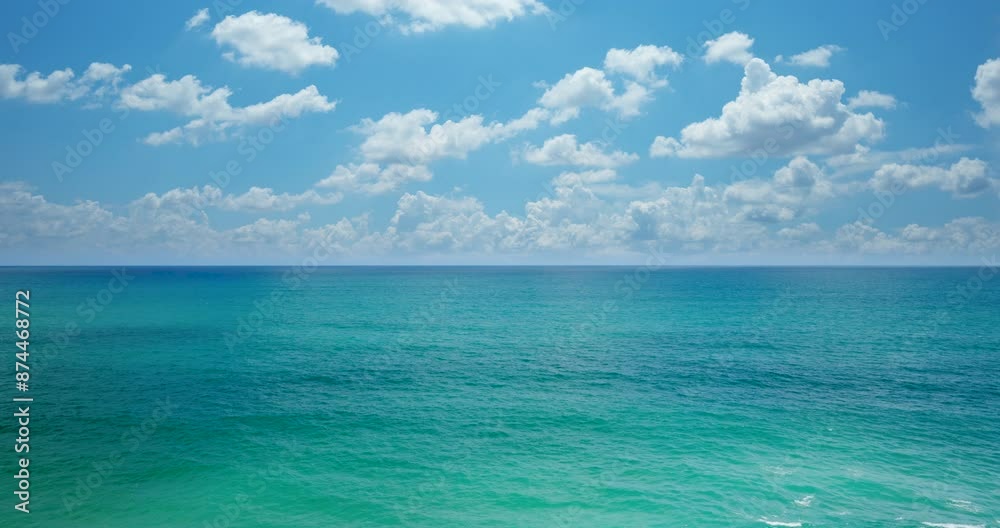 Aerial view seascape blue sky and white clouds Aerial view seascape blue sky and white clouds