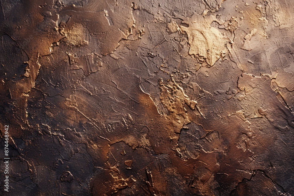 Brown copper background texture on rough cement wall. Brown copper background texture on rough cement wall.