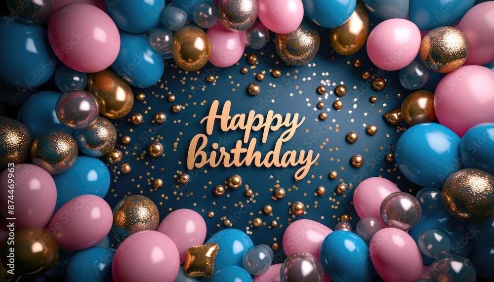 Festive joy: a heartwarming greeting card adorned with the text happy birthday, radiating celebratory cheer and warm wishes, perfect for expressing love and joy on this special occasion